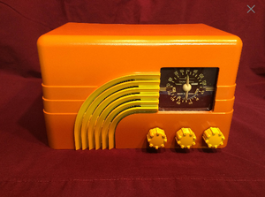 946 Northern Electric "Baby Champ", "Rainbow" or "Waterfall" retro tube radio 