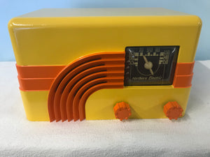 Northern Electric 5000 Baby Champ Rainbow Tube Radio With Bluetooth input.