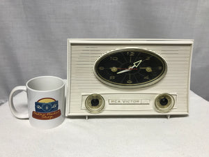 Vintage RCA Victor Tube Clock Radio With Bluetooth input.