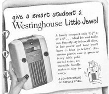 1945 Westinghouse H-126 Refrigerator or Little Jewel Tube Radio With Bluetooth input.