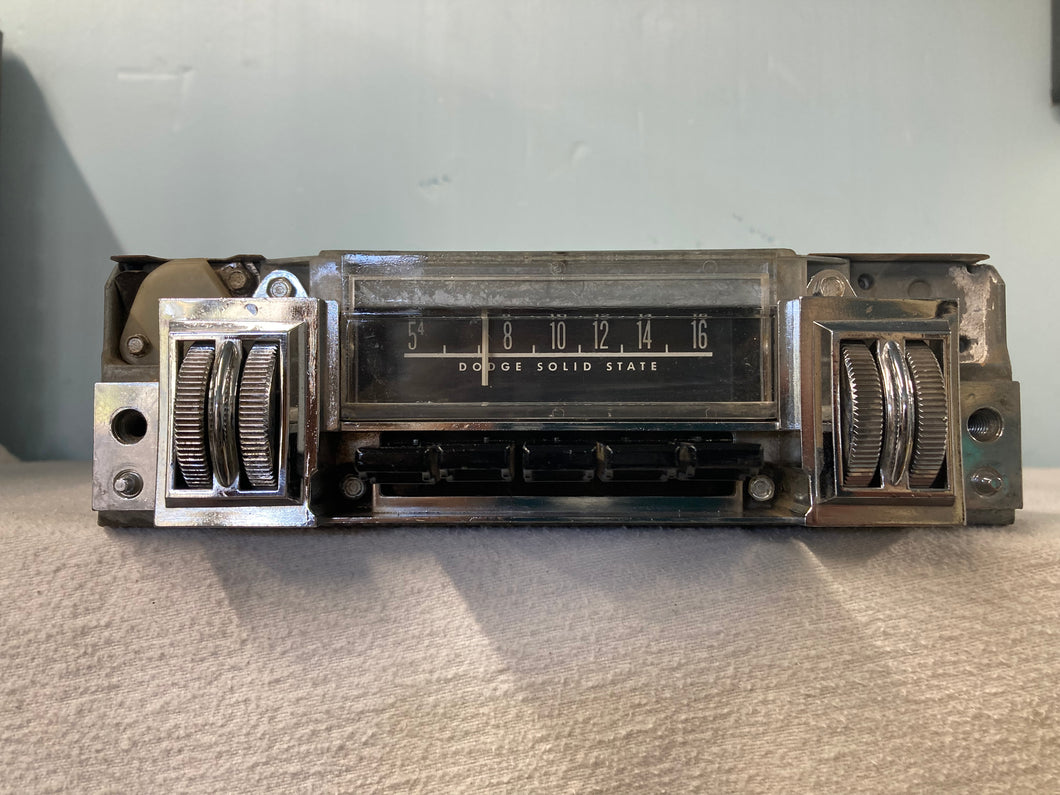 1968 Dodge Charger Factory AM PB radio 12V AM radio with Bluetooth & FM Option