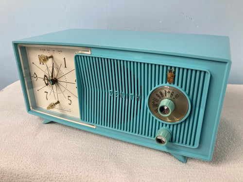 Zenith E514B Turquoise Tube Radio With Bluetooth input