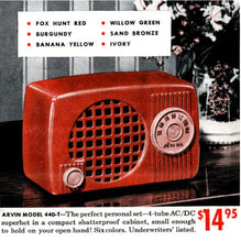 Arvin 440T Midget Tube Radio With Bluetooth Input