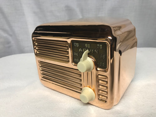 Copper Arvin Midget Tube Radio With Bluetooth input.