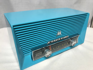 Vintage 1950's Motorola 57X jet age retro tube radio with iphone or bluetooth Input
