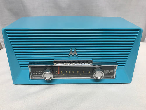 Vintage 1950's Motorola 57X jet age retro tube radio with iphone or bluetooth Input