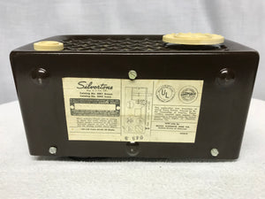 Silvertone 132.878 Midget Tube Radio With Bluetooth input.