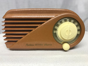 Vintage Northern Electric "Bullet" jet age retro tube radio with iphone or bluetooth Input