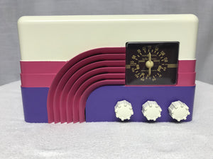 Northern Electric model 5002 Rainbow  Baby Champ vintage retro tube radio with iphone or bluetooth Input.