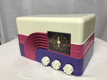 Northern Electric model 5002 Rainbow  Baby Champ vintage retro tube radio with iphone or bluetooth Input.