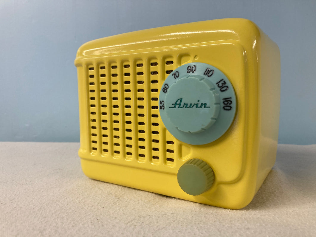 1948 Arvin 243T Metal Midget Tube Radio With Bluetooth input.