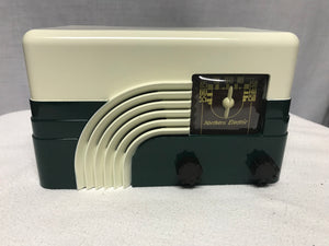Northern Electric 5000 Baby Champ Rainbow Tube Radio With Bluetooth input.