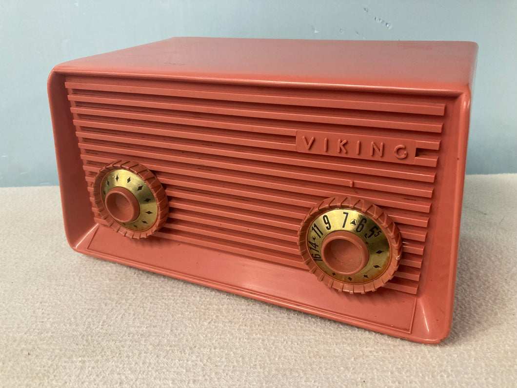 Viking 392R Tube Radio In Coral With Bluetooth & FM Options
