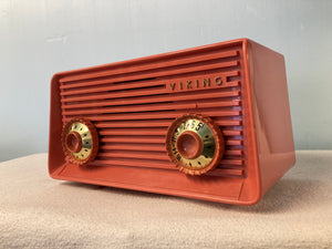 Viking 392R Tube Radio In Coral With Bluetooth & FM Options